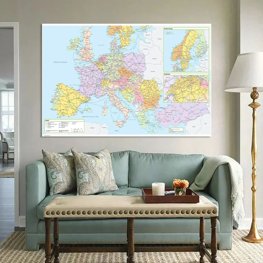 Houten wereldkaart wanddecoratie – Warm en uniek