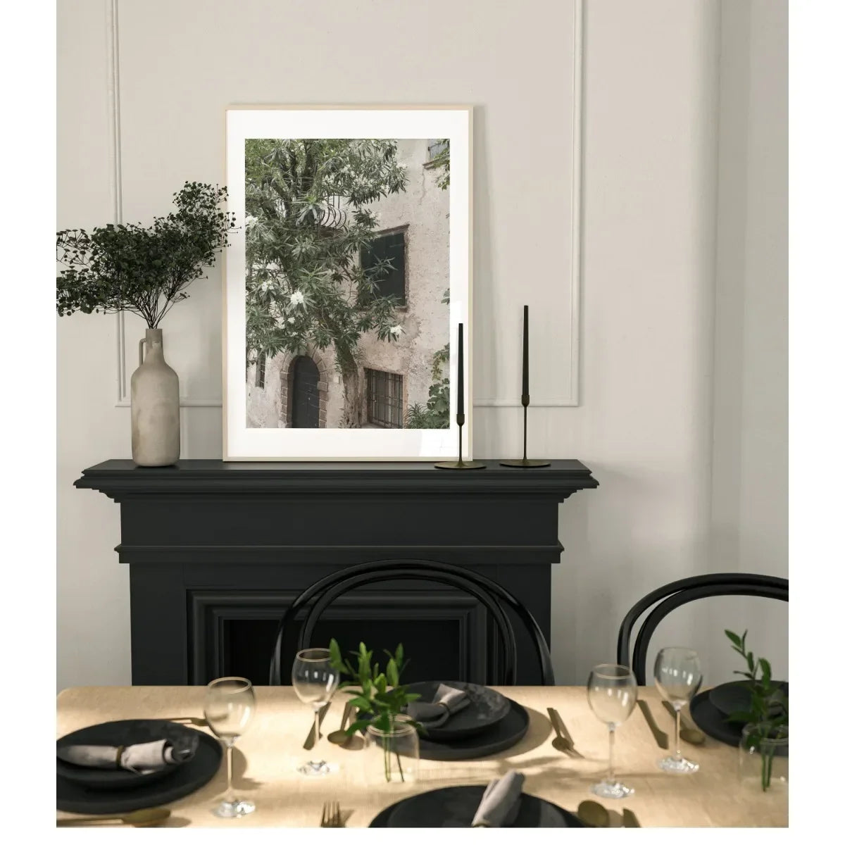 Woonkamer poster met rustgevende kleuren