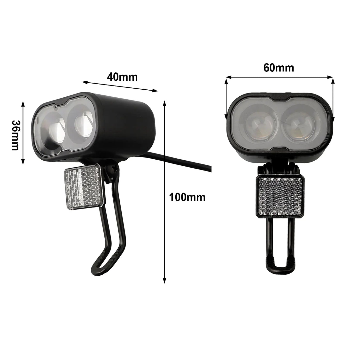 Waterbestendige fietslampjes met USB-kabel
