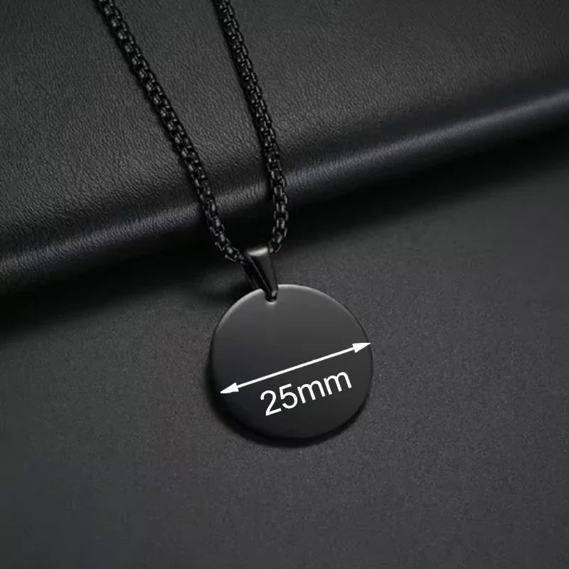 Ketting met symbool en tekstgravure