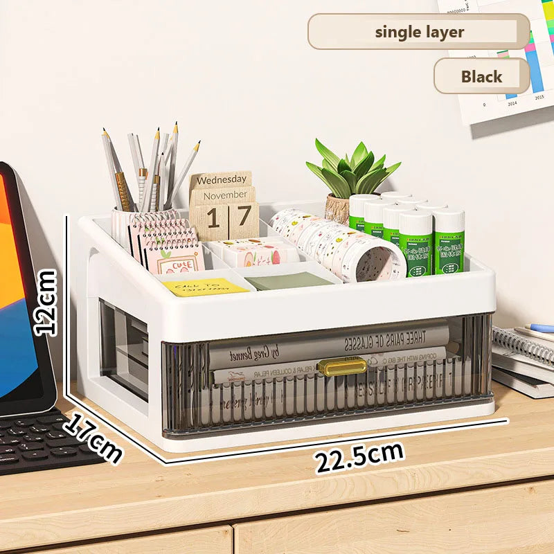 Compacte desk organizer past op ieder bureau