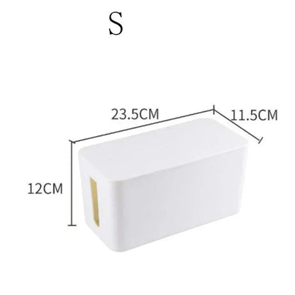 Kabel organizer in stoffen doos – Warm en huiselijk