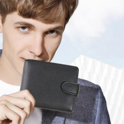 Portemonnee heren leer met contrasterende stiksels – Stoere look