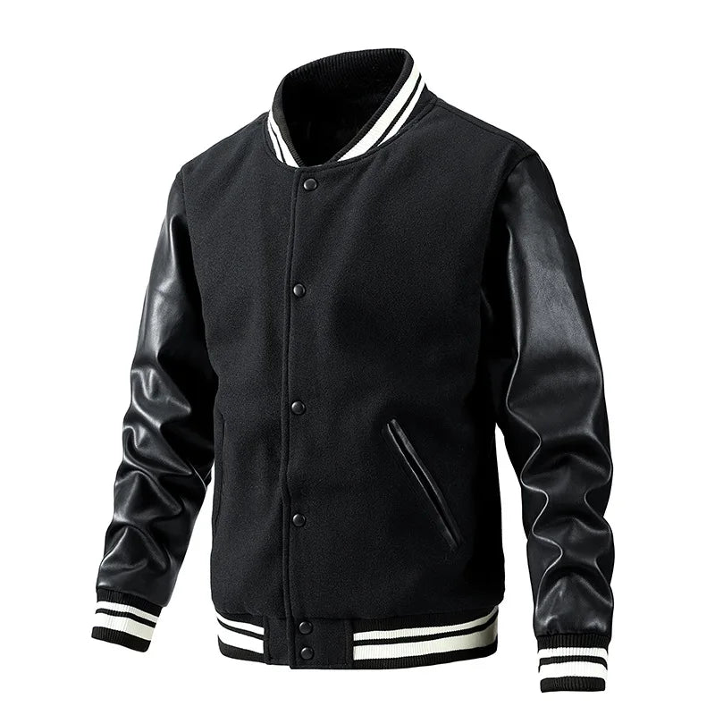 Leren jas heren met gestructureerde look – Strak en modieus