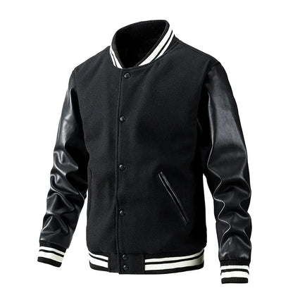 Leren jas heren met gestructureerde look – Strak en modieus