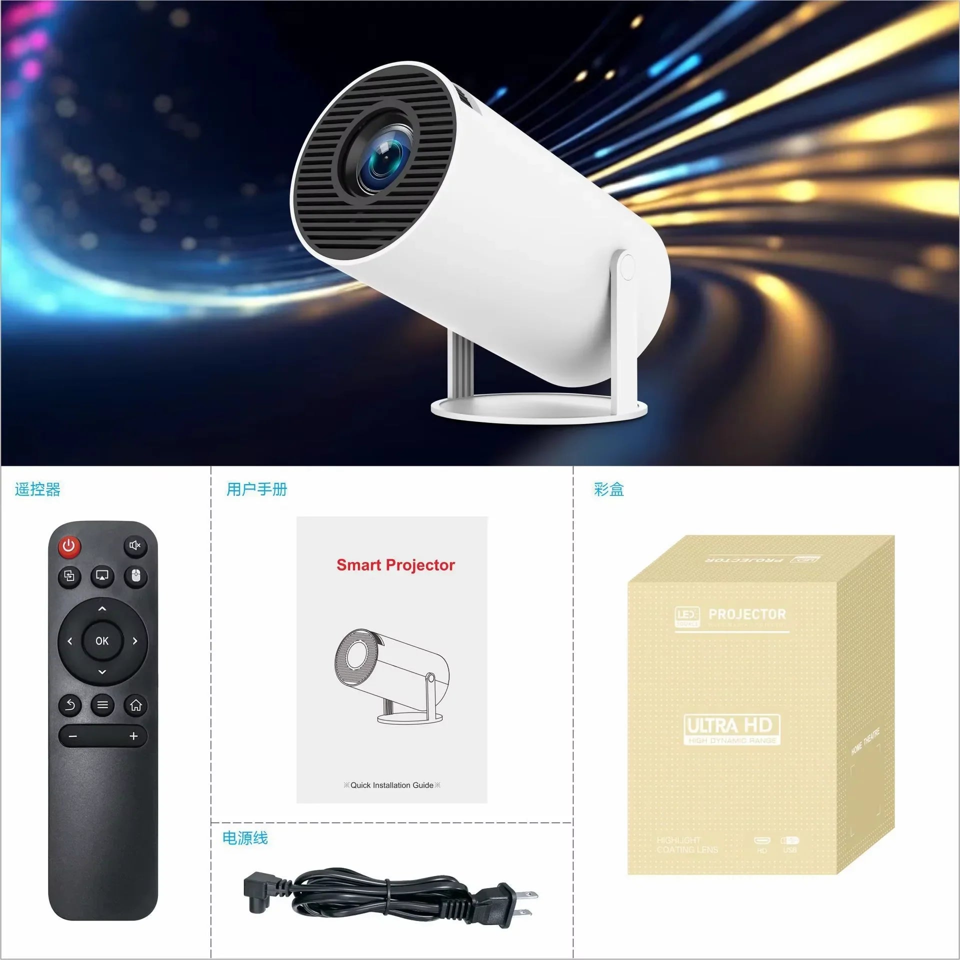 Kleine projector met groot scherm