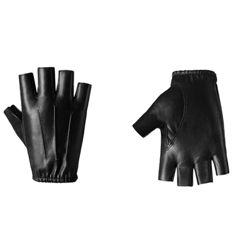 Leren handschoenen voor mannen met ritssluiting