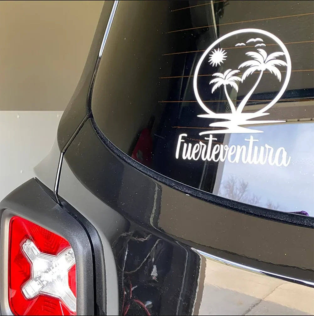 Auto stickers - Tropische paradijs achterruit voor een zomergevoel