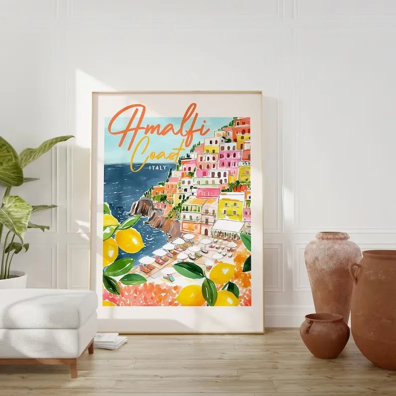 Vintage wereldkaart poster