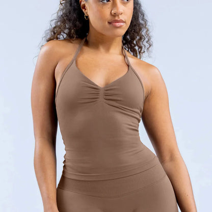 Zachte yoga kleding van H&M in aardetinten
