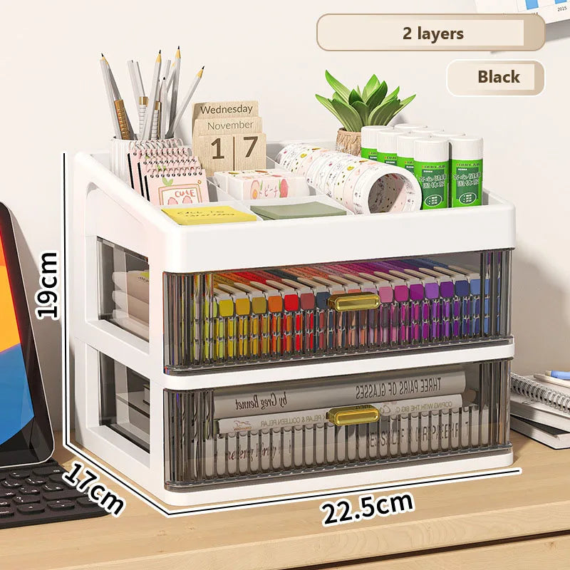 Desk organizer in zwart metaal – Tijdloos design