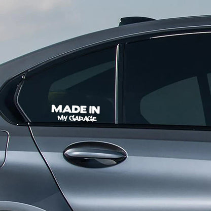 Auto stickers - Unieke 'Made in My Garage' ontwerp voor persoonlijke uitstraling