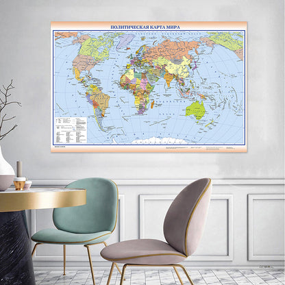 Moderne wereldkaart als wanddecoratie – Stijlvol voor elk interieur