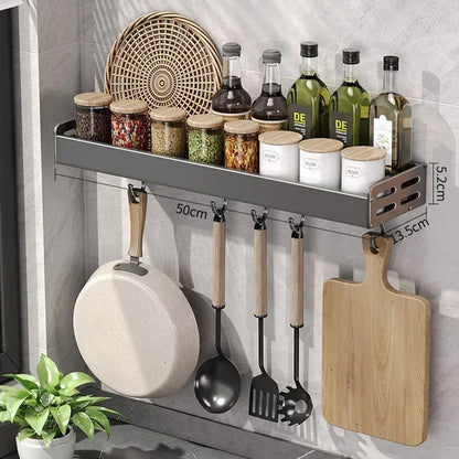 Houten kruidenrekje met minimalistisch profiel