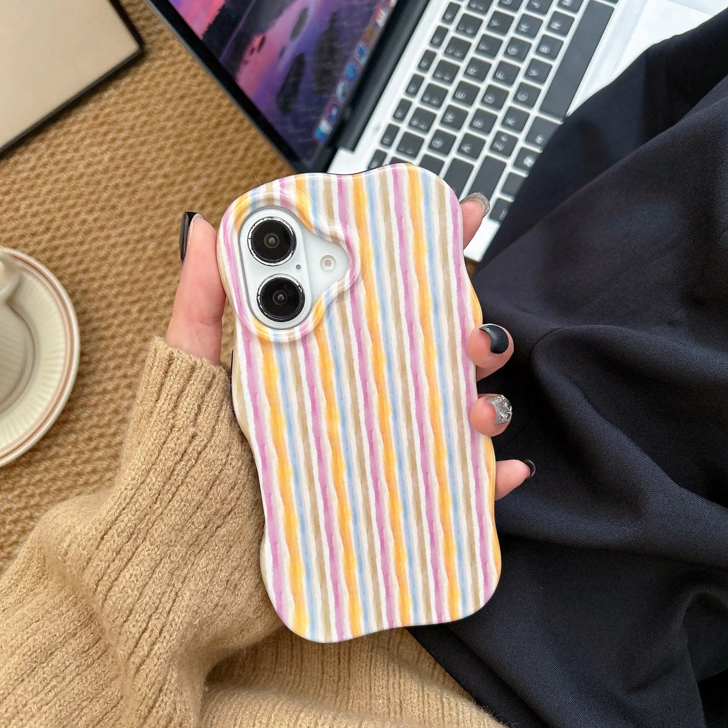 Stoer telefoon hoesje met carbonlook