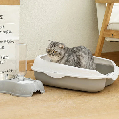 Mooie kattenbak met gouden accenten – Voor luxe uitstraling