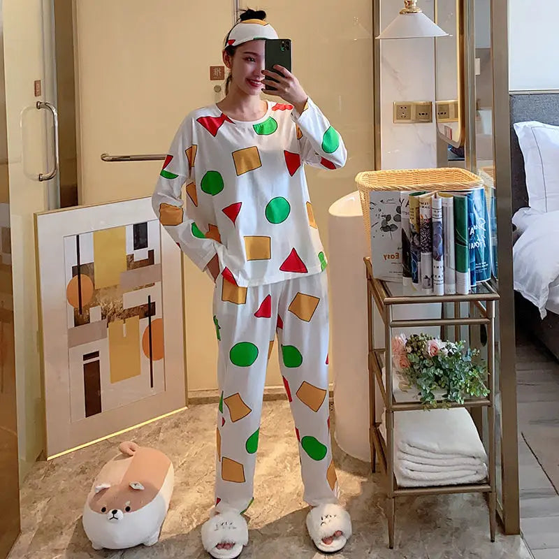 Dames pyjama Wibra met geruite print