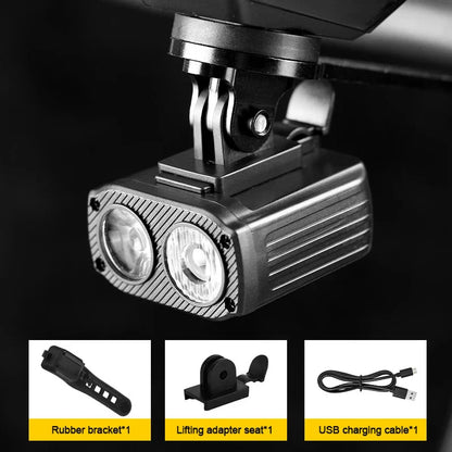 Fietslamp met batterij-indicator