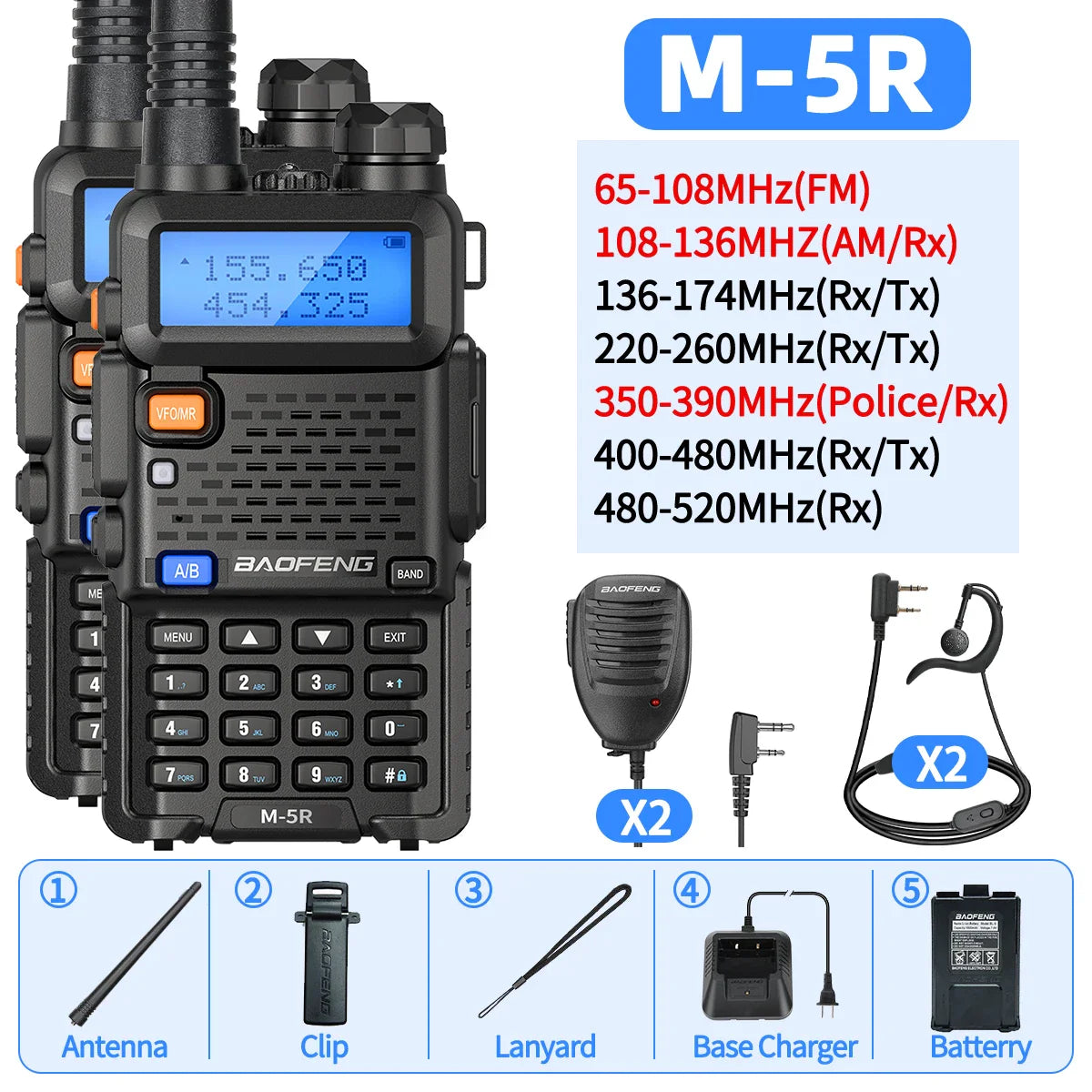 Walkie talkies met oplaadbare batterijen