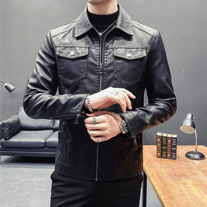 Leren jassen voor mannen met schouderaccent – Stoere details