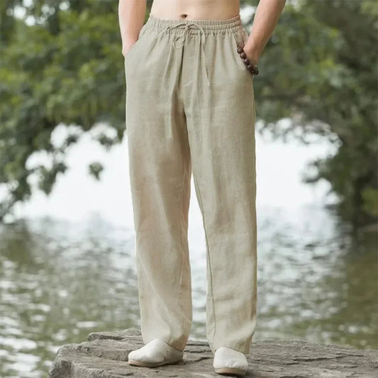 Linnenmix broek heren in lichte tint – Perfect voor zomer