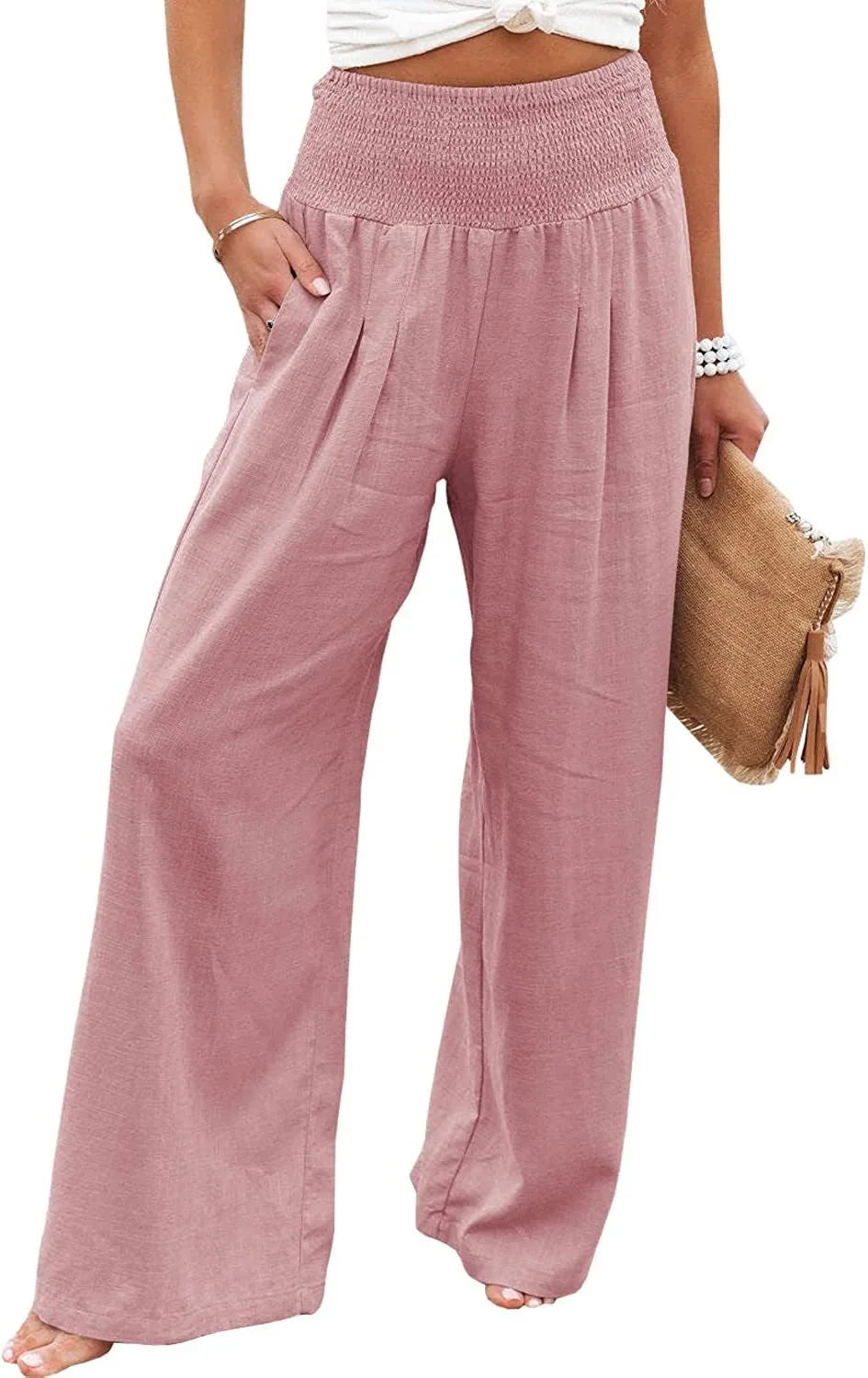 Linnen broek dames met koordsluiting – Comfortabele elegantie