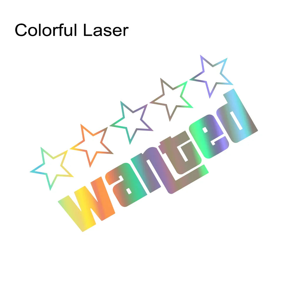 auto stickers - regenboog 'Wanted' ontwerp voor unieke uitstraling