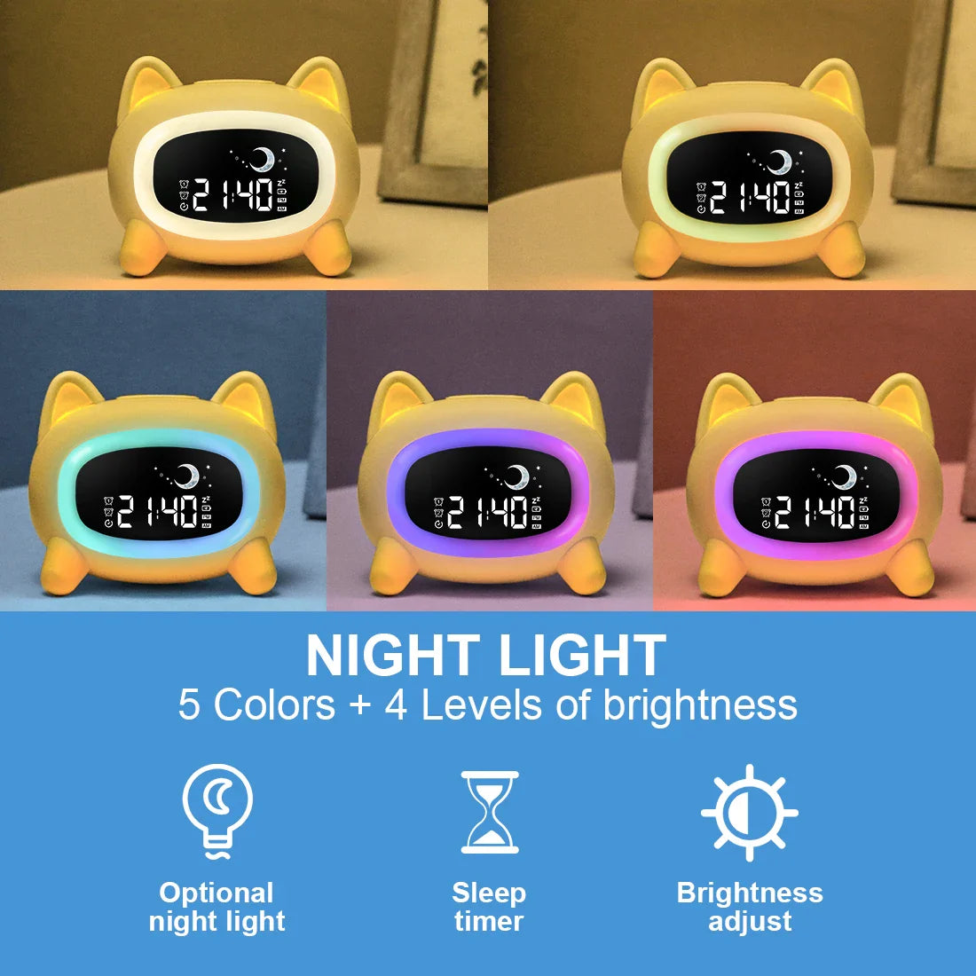 Wake up light met schemerfunctie – Rustig inslapen met licht