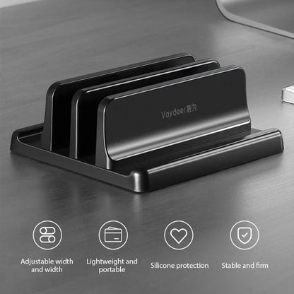 Laptop standaard met ruimte voor accessoires