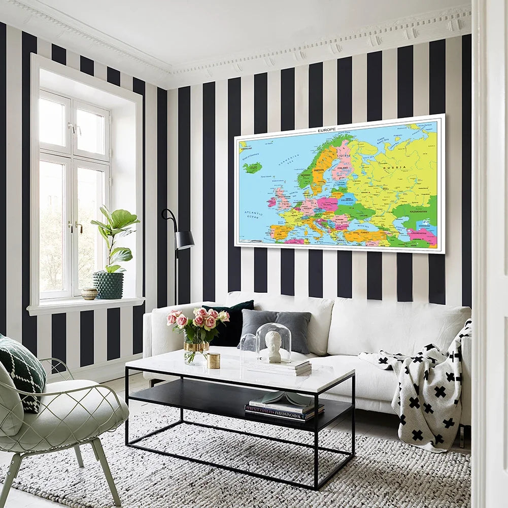 Grote wereldkaart wanddecoratie – Statement piece voor je ruimte