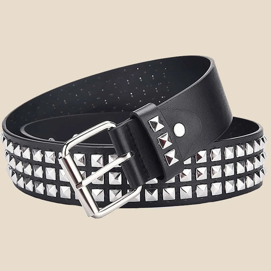 Herenriemen met decoratieve stiksels