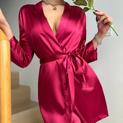 Ochtendjas dames met subtiel patroon – Rustig en elegant