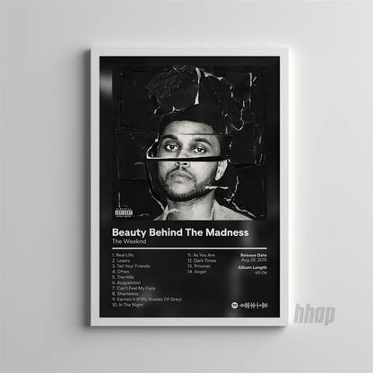 Poster met lijnen en vlakken in modern design