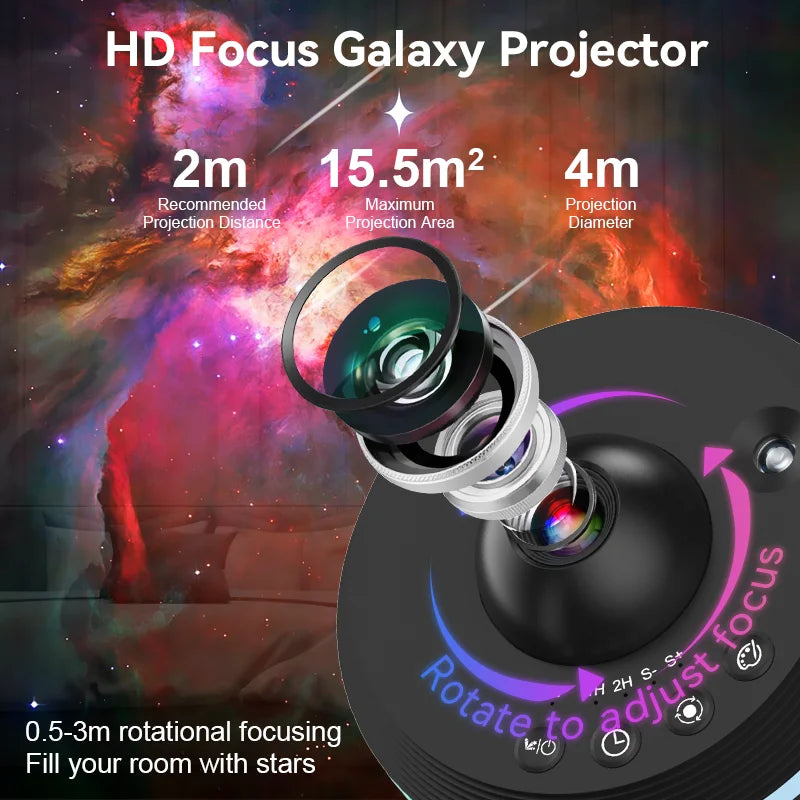 Projector lamp met prachtige sterrenhemel projectie