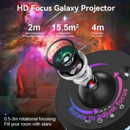 Projector lamp met prachtige sterrenhemel projectie