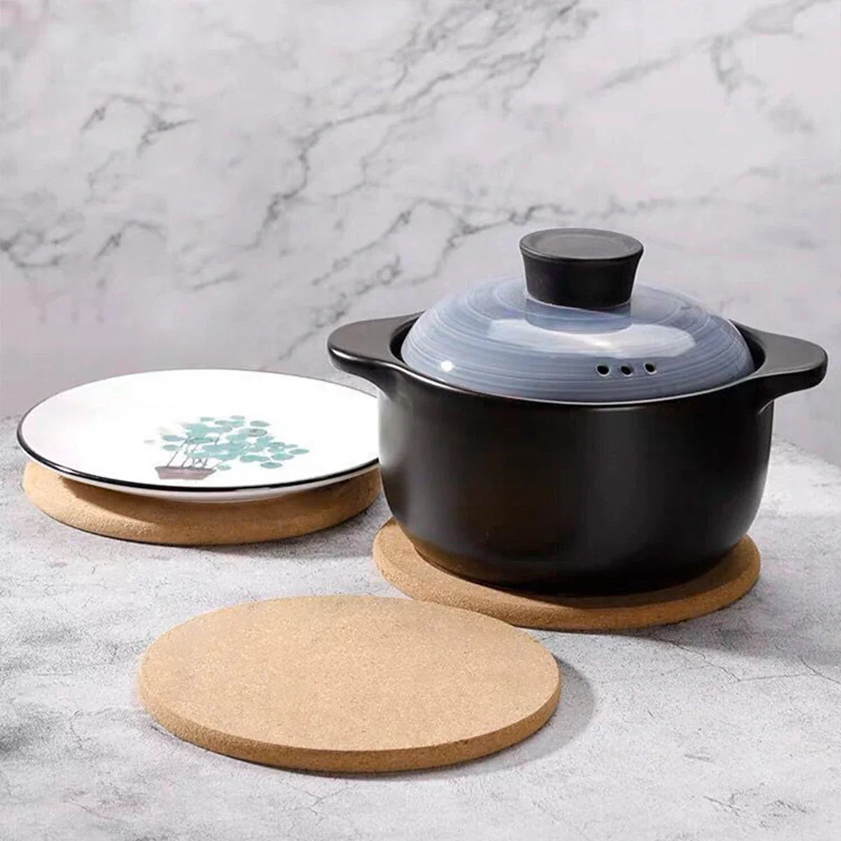 Onderzetters pannen met metalen raster – Industriële look