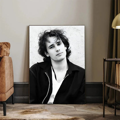 Abstracte poster met penseelstreken