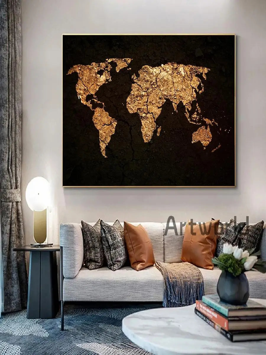 Wereldkaart met kinderdesign – Leuk voor speelhoeken
