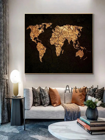 Wereldkaart met kinderdesign – Leuk voor speelhoeken