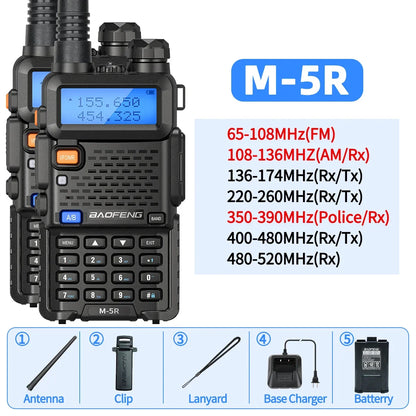 Walkie talkie met LCD-scherm en volumeregeling