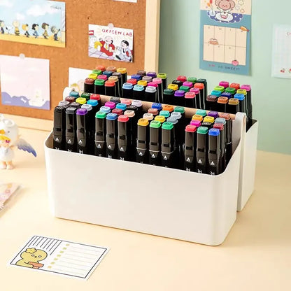 Transparante desk organization box met deksel