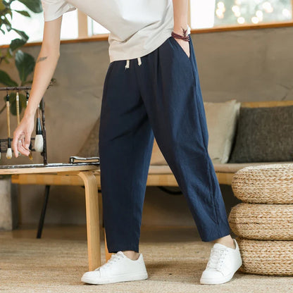 Linnen broek man in modern design – Eigentijdse afwerking