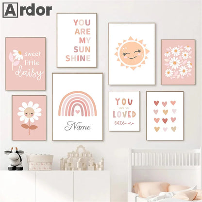 Set posters in botanische stijl