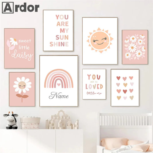 Set posters in botanische stijl