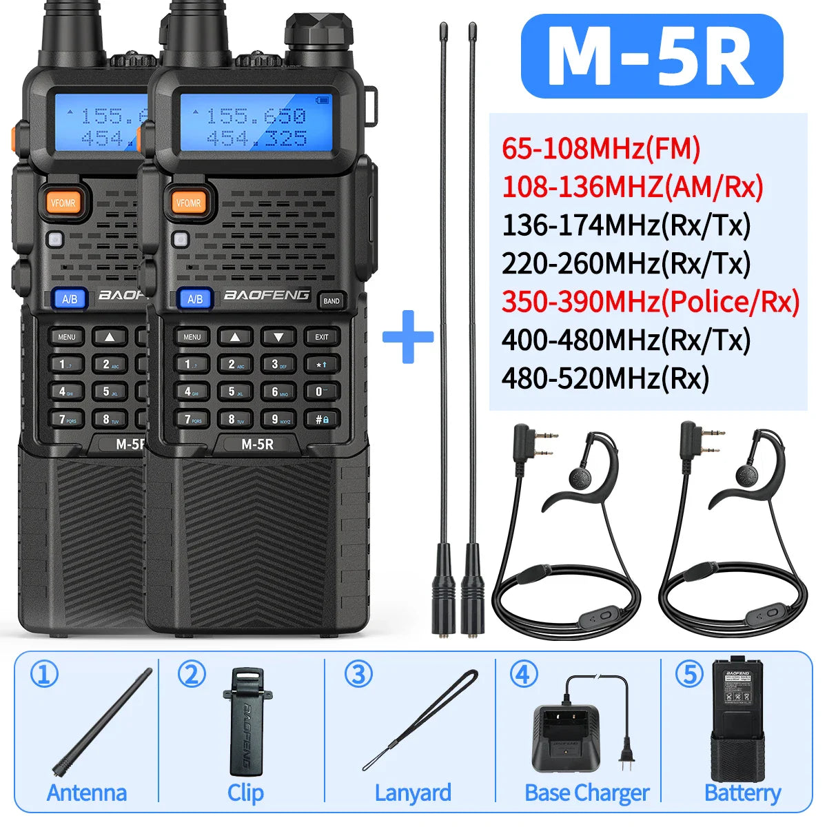Walkie talkie met oortjes – Handenvrij praten