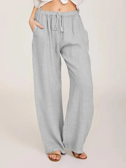 Linnen broeken dames met cropped lengte – Fris en luchtig