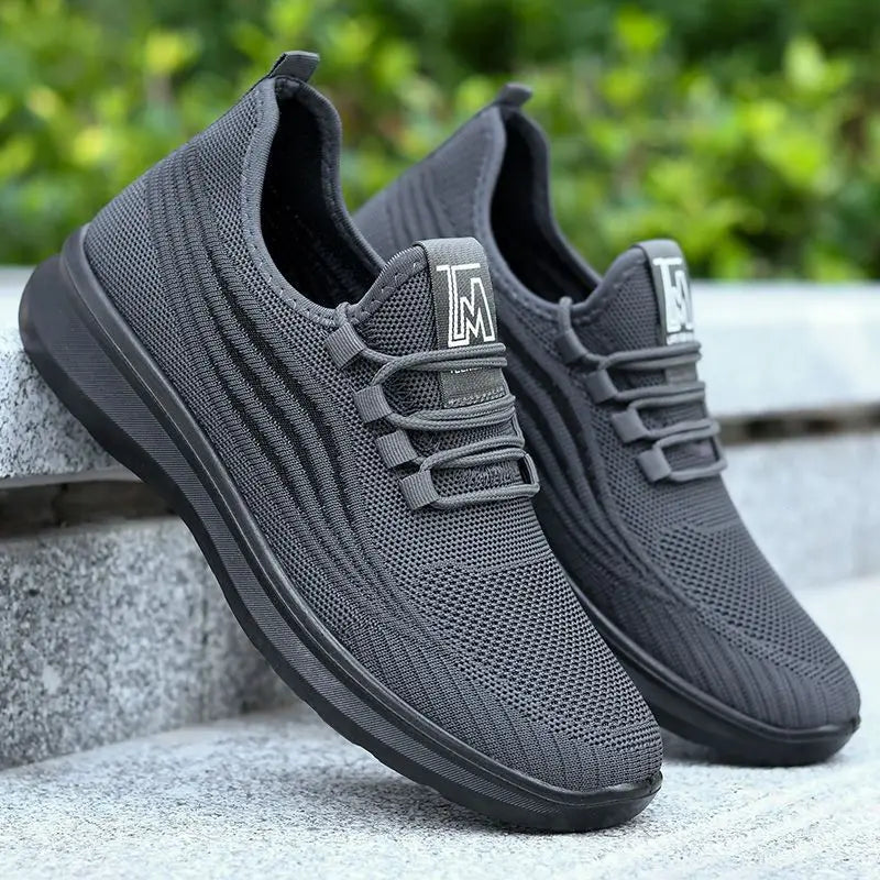 Zomerse veterschoenen voor heren in lichtgrijs