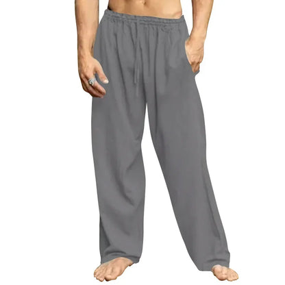 Linnen broek mannen met geruite structuur – Unieke look
