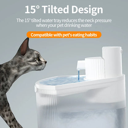 Fontein kat met waterval-effect – Stimulerend voor katten