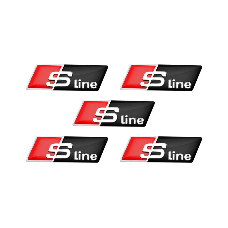 auto stickers - stijlvolle RS Line metal stickers voor sportieve uitstraling